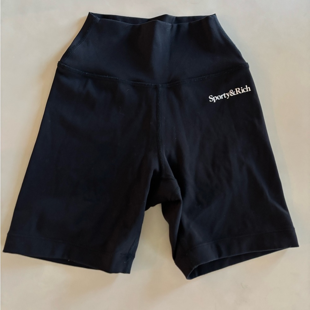 Sporty & Rich Black Biker Shorts xs